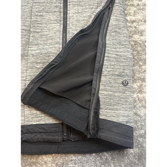Lululemon Jacket Women 4 Pick Your Path Heathered Space Dyed Black Slub Hood - Picture 9 of 10